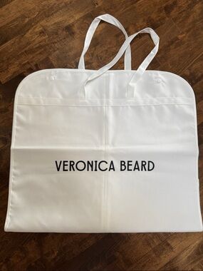 Veronica Beard White Garment Cover with Black Logo